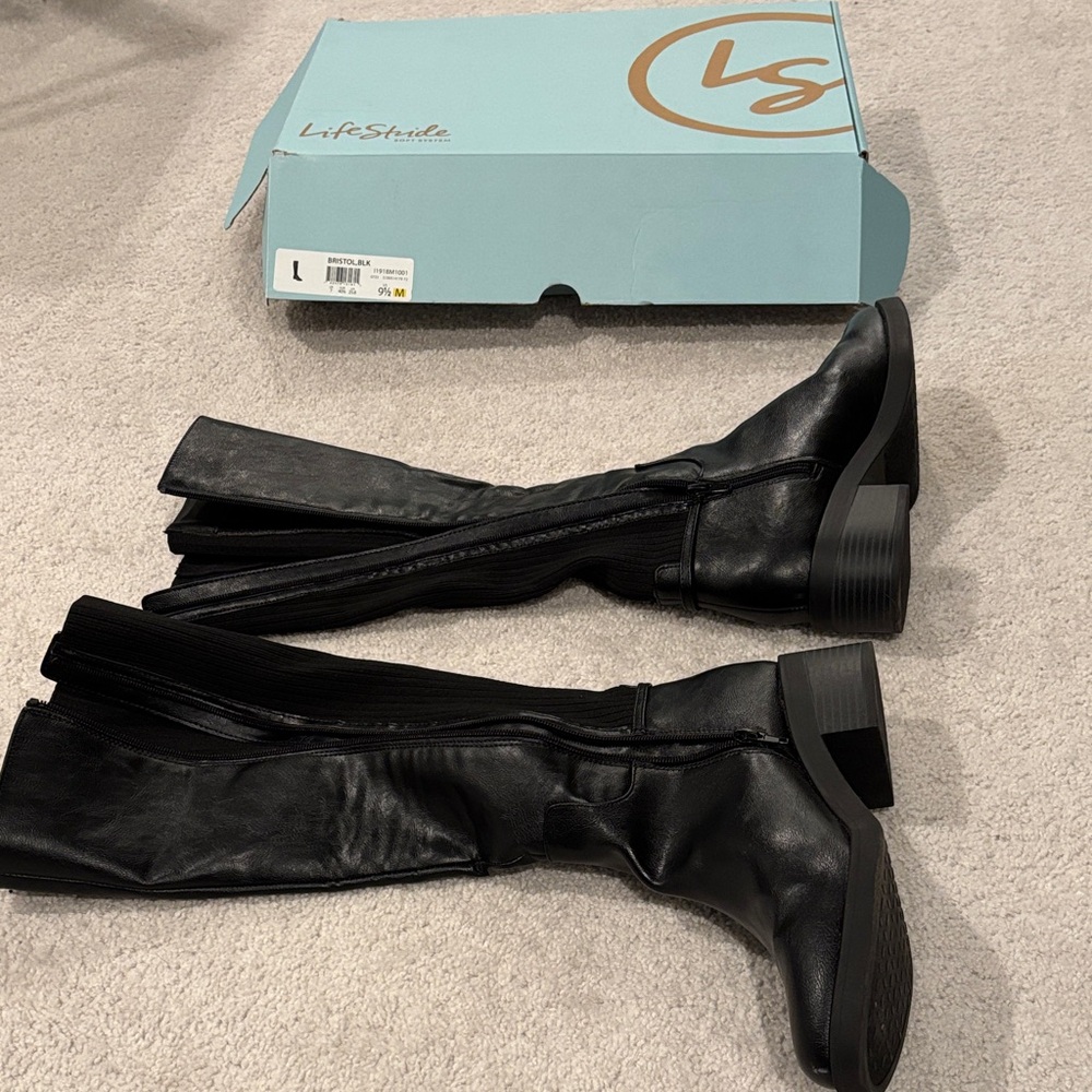 Life Stride Women's Over the Knee Black Boots